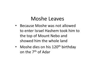 Moshe Leaves