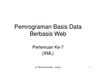 Pemrograman Basis Data Berbasis Web