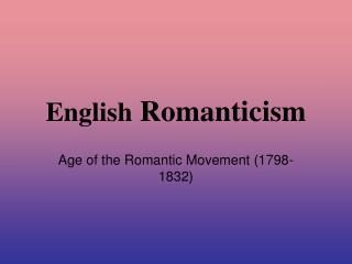 English Romanticism