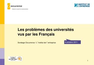 Les problèmes des universités vus par les Français