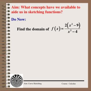 Aim: What concepts have we available to aide us in sketching functions?