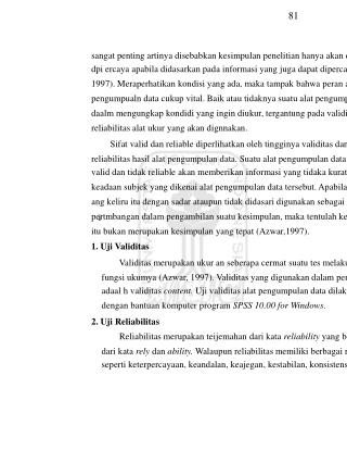 sangat penting artinya disebabkan kesimpulan penelitian hanya akan dapat