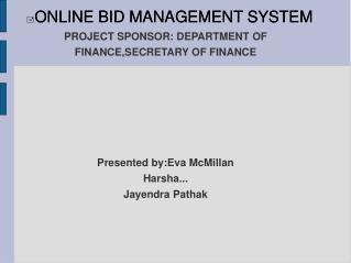 ONLINE BID MANAGEMENT SYSTEM