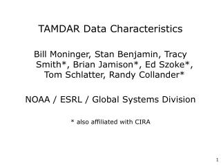 TAMDAR Data Characteristics