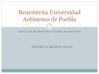 Benemérita Universidad Autónoma de Puebla