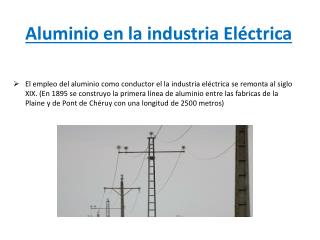 Aluminio en la industria Eléctrica