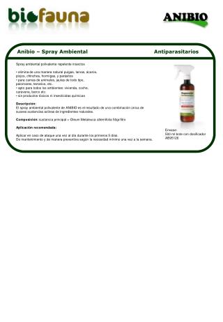 Anibio – Spray Ambiental Antiparasitarios