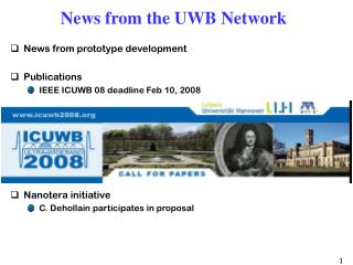 News from the UWB Network