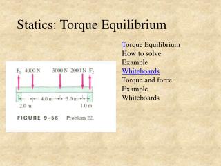 Statics: Torque Equilibrium