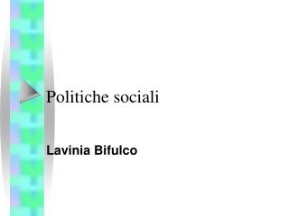 Politiche sociali