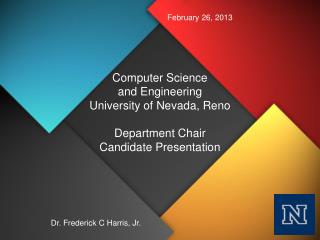 Dr. Frederick C Harris, Jr.