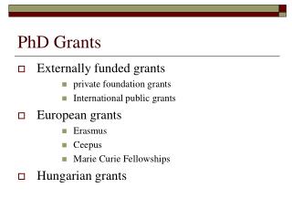 PhD Grants