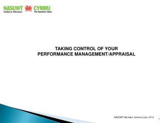 TAKING CONTROL OF YOUR PERFORMANCE MANAGEMENT/APPRAISAL