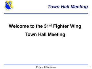 Town Hall Meeting