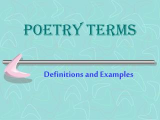 Poetry Terms