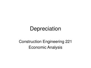 Depreciation