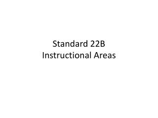 Standard 22B Instructional Areas