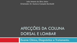 Afecções da coluna dorsal e lombar