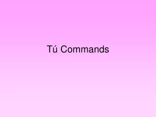 Tú Commands