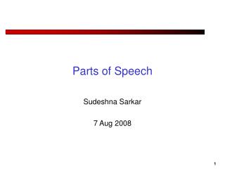 Parts of Speech