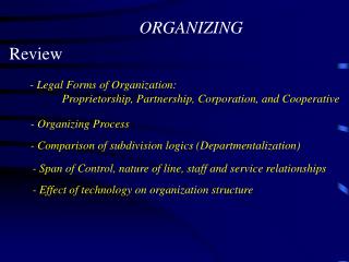 ORGANIZING