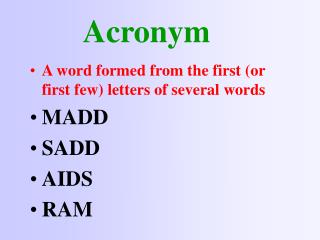 Acronym