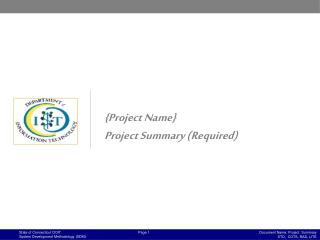 {Project Name} Project Summary (Required)