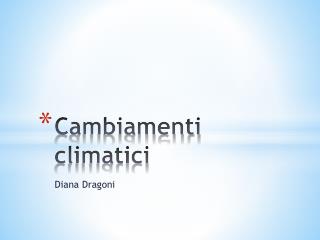 Cambiamenti climatici