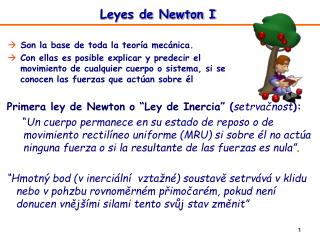 Leyes de Newton I