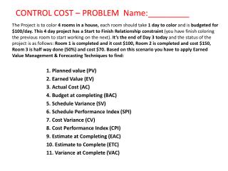 CONTROL COST â€“ PROBLEM Name:_________