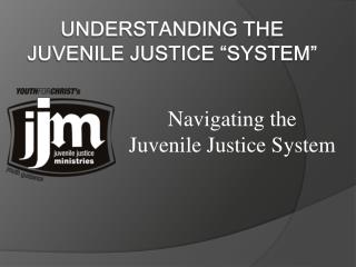 Understanding the Juvenile Justice “System”