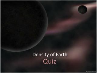 Density of Earth