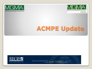 ACMPE Update