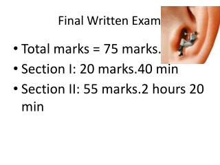 Final Written Exam