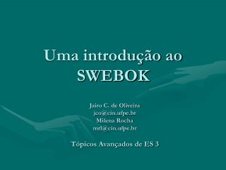 Uma introdução ao SWEBOK