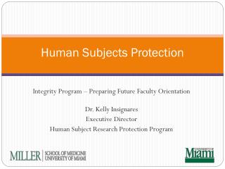 Human Subjects Protection