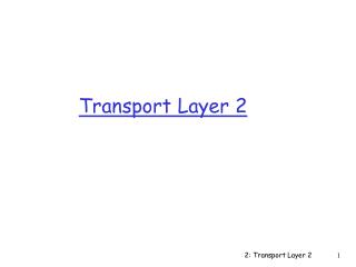 Transport Layer 2