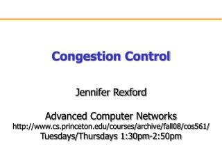 Congestion Control