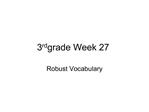 3rd grade Week 27