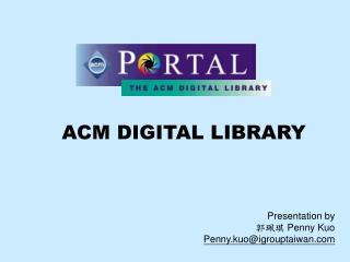 ACM DIGITAL LIBRARY