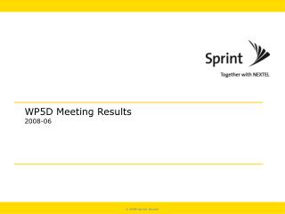 WP5D Meeting Results 2008-06