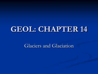 GEOL: CHAPTER 14