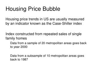 Housing Price Bubble