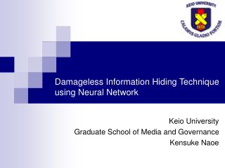 Damageless Information Hiding Technique using Neural Network
