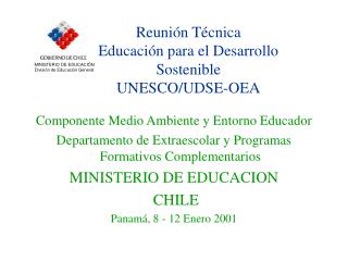 Reunión Técnica Educación para el Desarrollo Sostenible UNESCO/UDSE-OEA