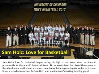 Sam Holz: Love for Basketball