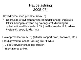 Havbelastning 2005-07)