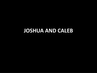 JOSHUA AND CALEB