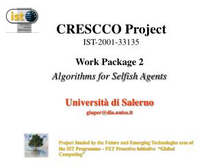 CRESCCO Project IST-2001-33135