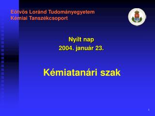 Eötvös Loránd Tudományegyetem Kémiai Tanszékcsoport